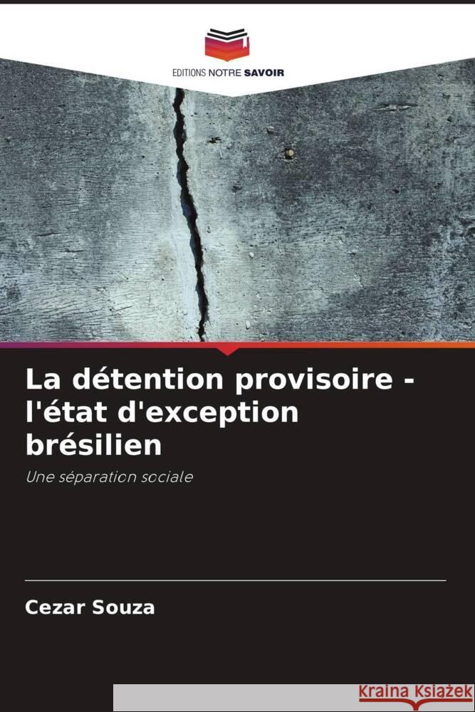 La détention provisoire - l'état d'exception brésilien Souza, Cezar 9786208188382