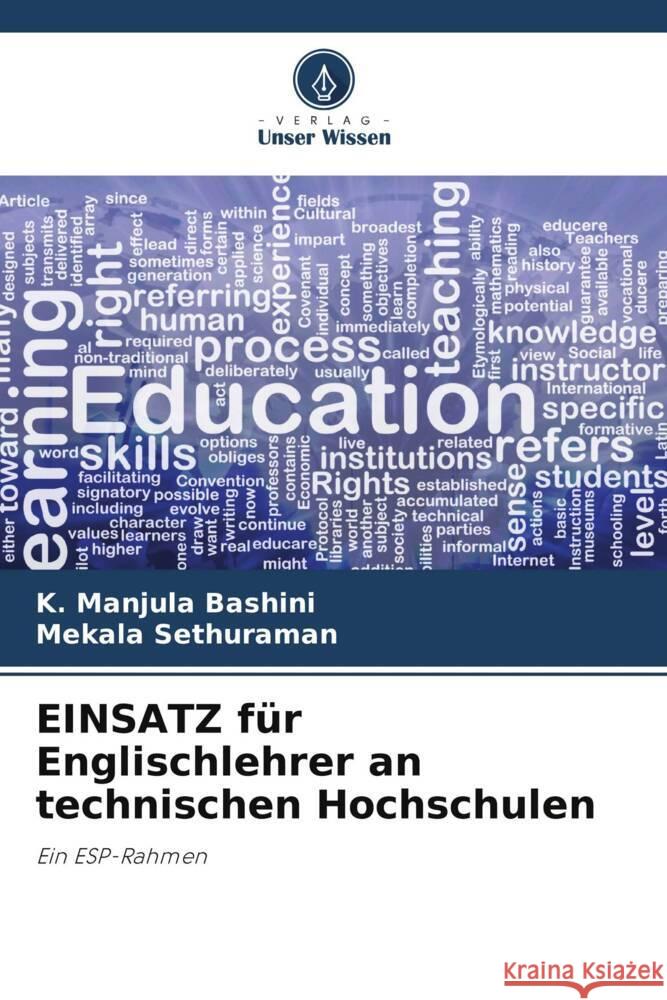 EINSATZ für Englischlehrer an technischen Hochschulen Bashini, K. Manjula, Sethuraman, Mekala 9786208202354