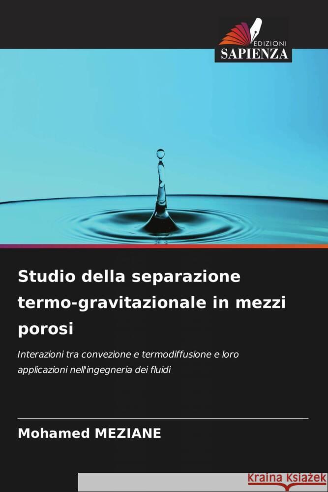 Studio della separazione termo-gravitazionale in mezzi porosi MEZIANE, Mohamed 9786208281113