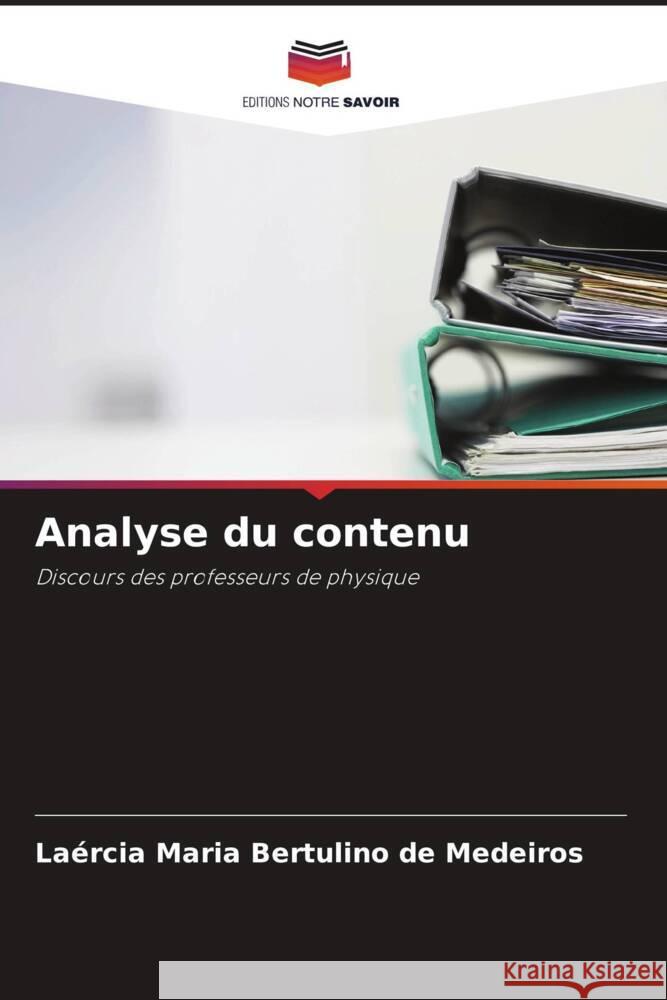 Analyse du contenu Bertulino de Medeiros, Laércia Maria 9786208591250