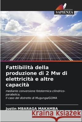 Fattibilità della produzione di 2 Mw di elettricità e altre capacità MBARAGA MAKAMBA, Justin 9786208687793 Edizioni Sapienza
