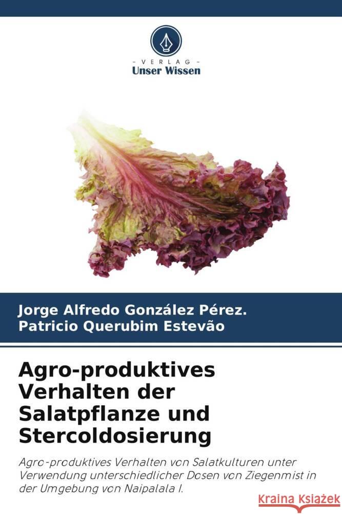 Agro-produktives Verhalten der Salatpflanze und Stercoldosierung González Pérez., Jorge  Alfredo, Querubim Estevão, Patricio 9786208695217