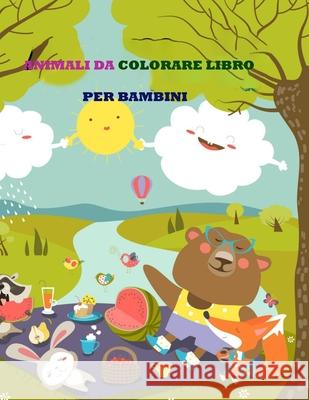 Animali da colorare libro per bambini Deeasy Books 9786630860078