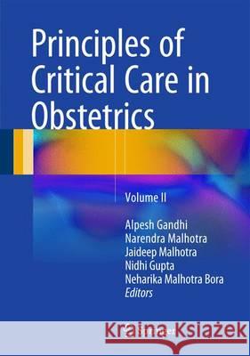Principles of Critical Care in Obstetrics: Volume 2 Gandhi, Alpesh 9788132226840 Springer