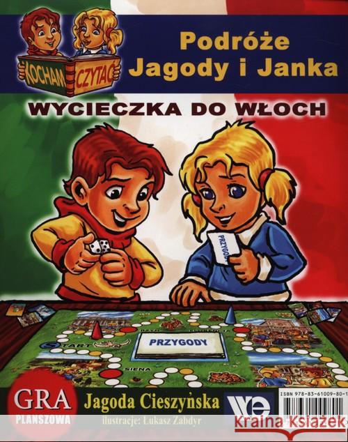 Kocham czytać gra planszowa. Wycieczka do Włoch Cieszyńska Jagoda 9788361009801 Wydawnictwo Edukacyjne