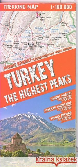 Trekking map Turcja najwy. szczyty 1:100 000 mapa  9788361155294 TerraQuest