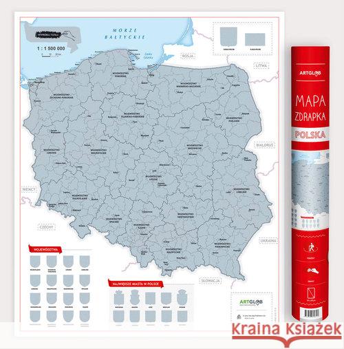 Mapa zdrapka - Polska 1:1 500 000  9788363618728 Artglob