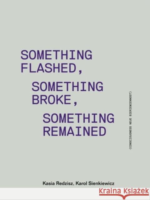 Something Flashed, Something Broke, Something Remained: Consciousness Neue Bieriemiennost Kasia Redzisz Karol Sienkiewicz 9788364177187