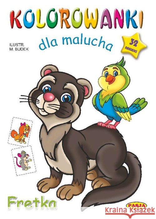 Kolorowanka dla malucha. Fretka Budek Mariola 9788364773075 Pasja