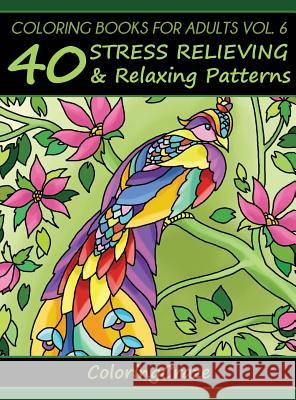 Coloring Books For Adults Volume 6: 40 Stress Relieving And Relaxing Patterns Coloringcraze 9788365560124 Coloringcraze.com