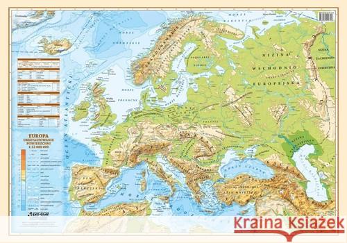 Podkładka na biurko - Mapa pol-fizyczna Europy  9788365828286 Eko-graf