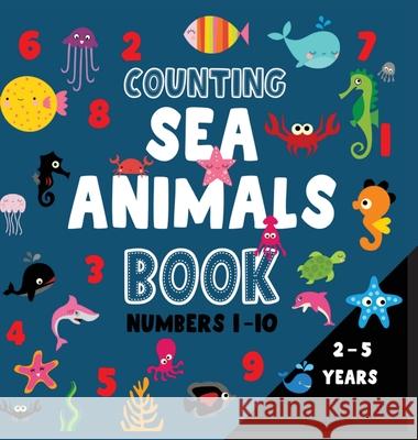 Counting sea animals book numbers 1-10 Dagna Banaś 9788367106290 Zu Luxpad Publishing