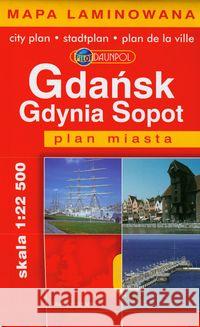Plan Miasta EuroPilot. Gdańsk Gdynia Sopot laminat  9788374753074 Daunpol