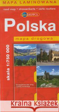 Mapa Drogowa DAUNPOL. Polska laminat  9788374754187 Daunpol