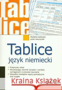Tablice język niemiecki GREG Jaszczuk Agnieszka 9788375170122 Greg