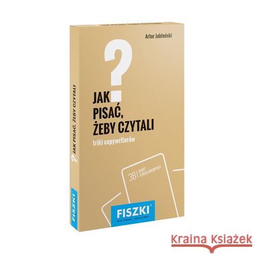 Fiszki. Jak pisać, żeby czytali? Jabłoński Artur 9788378432616 Cztery Głowy