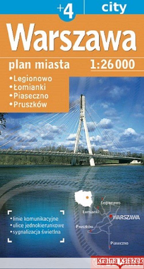 Plan miasta Warszawa +4 1:26 000 DEMART  9788379120406 Demart