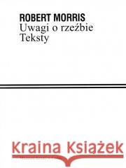 Uwagi o rzeźbie. Teksty Robert Morris 9788387937782