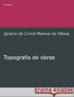 Topografa de Obras Corral Manuel De Villena, Ignacio 9788483015438