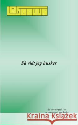 Så vidt jeg husker Leif Bruun 9788743015420 Books on Demand