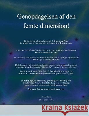 Genopdagelsen af den femte dimension! J E Andersen 9788743049302 Books on Demand