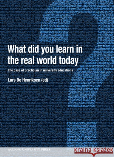 What Did You Learn in the Real World Today? Lars Bo Henriksen 9788771120738