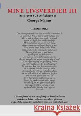Mine Livsverdier III: -beskrevet i 21 Refleksjoner George Manus 9788771885835 Bod - Books on Demand