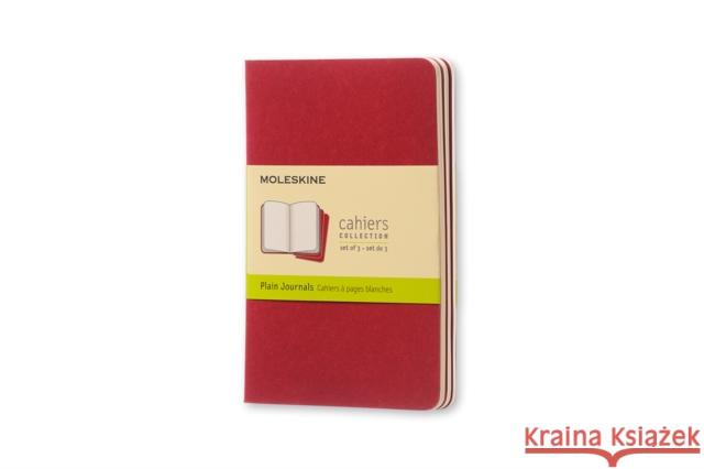 Moleskine Plain Cahier - Red Cover (3 Set) Moleskine 9788862930970