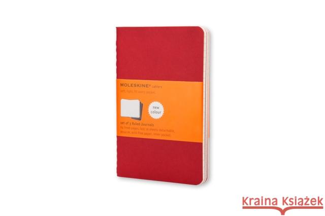 Moleskine Ruled Cahier L - Red Cover (3 Set)  Moleskine 9788862931014 Moleskine