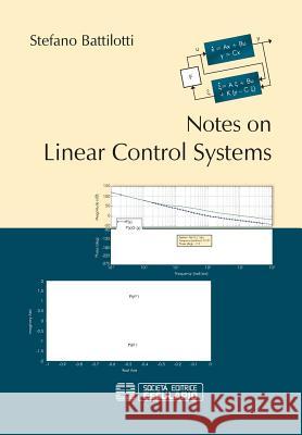 Notes on Linear Control Systems Stefano Battilotti   9788874886470 Societa Editrice Esculapio