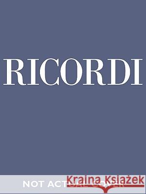 Tosca: Vocal Score Giacomo Puccini R. Parker 9788875925079 Ricordi