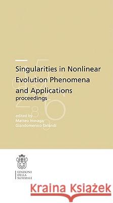 Singularities in Nonlinear Evolution Phenomena and Applications: Proceedings Novaga, Matteo 9788876423437 Edizioni Della Normale