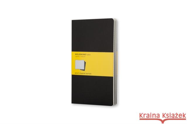 Moleskine Squared Cahier L - Black Cover (3 Set) Moleskine 9788883704963