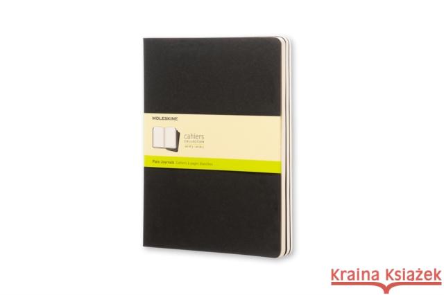 Moleskine Plain Cahier Xl - Black Cover (3 Set) Moleskine 9788883705038