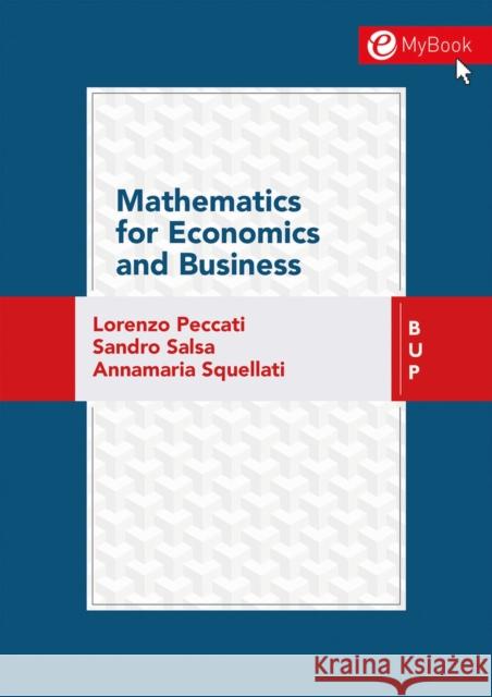 Mathematics for Economics and Business Lorenzo Peccati   9788885486034