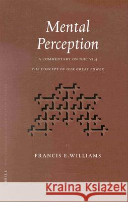 Mental Perception: A Commentary on Nhc, VI, 4, the Concept of Our Great Power Francis E. Williams 9789004116924 Brill Academic Publishers