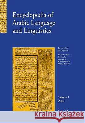Encyclopedia of Arabic Language and Linguistics, Volume 1 Kees Versteegh Mushira Eid Alaa Elgibali 9789004144736 Brill Academic Publishers