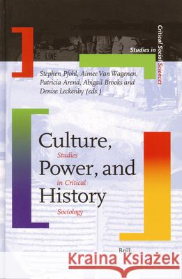 Culture, Power, and History: Studies in Critical Sociology Pfohl Van Wagenen                        S. Pfohl A. Van Wagenen 9789004146594 Brill Academic Publishers