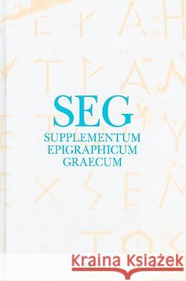 Supplementum Epigraphicum Graecum, Volume XXXII (1982) H. W. Pleket Ronald Pro 9789004164932