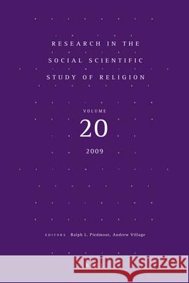 Research in the Social Scientific Study of Religion, Volume 20 R. L. Piedmont Village 9789004175624