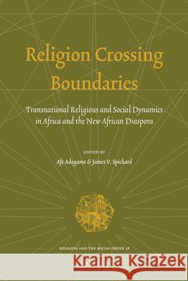 Religion Crossing Boundaries: Transnational Religious and Social Dynamics in Africa and the New African Diaspora Afe Adogame Jim Spickard  9789004187306
