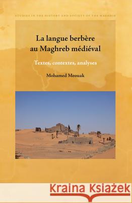 La langue berbère au Maghreb médiéval: Textes, contextes, analyses Mohamed Meouak 9789004299443 Brill