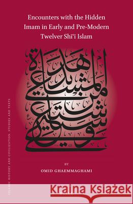 Encounters with the Hidden Imam in Early and Pre-Modern Twelver Shīʿī Islam Ghaemmaghami, Omid 9789004340480 Brill