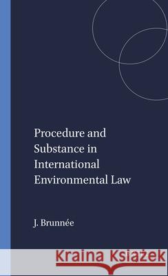 Procedure and Substance in International Environmental Law Brunn 9789004444379 Brill - Nijhoff