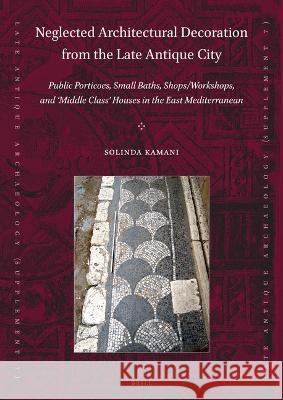 Neglected Architectural Decoration from the Late Antique City: Public Porticoes, Small Baths, Shops/Workshops, and \'Middle Class\' Houses in the East M Solinda Kamani 9789004520165 Brill