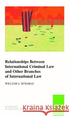 Relationships Between International Criminal Law and Other Branches of International Law William a. Schabas 9789004521490