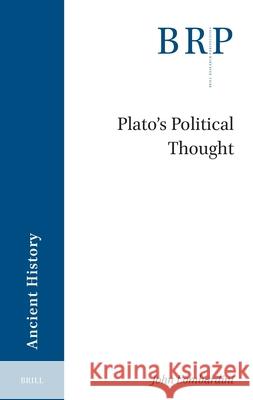 Plato's Political Thought John Lombardini 9789004692213