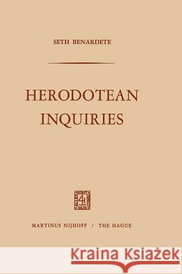 Herodotean Inquiries S. Benardete 9789024700158