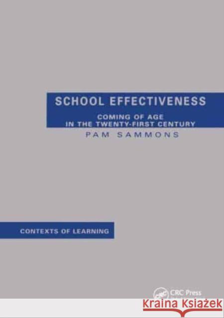 School Effectiveness Pamela Sammons Pamela Sammons  9789026515491 Taylor & Francis