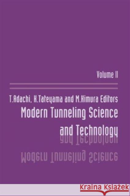 Modern Tunneling Science and T Adachi, Toshishisa 9789026518621